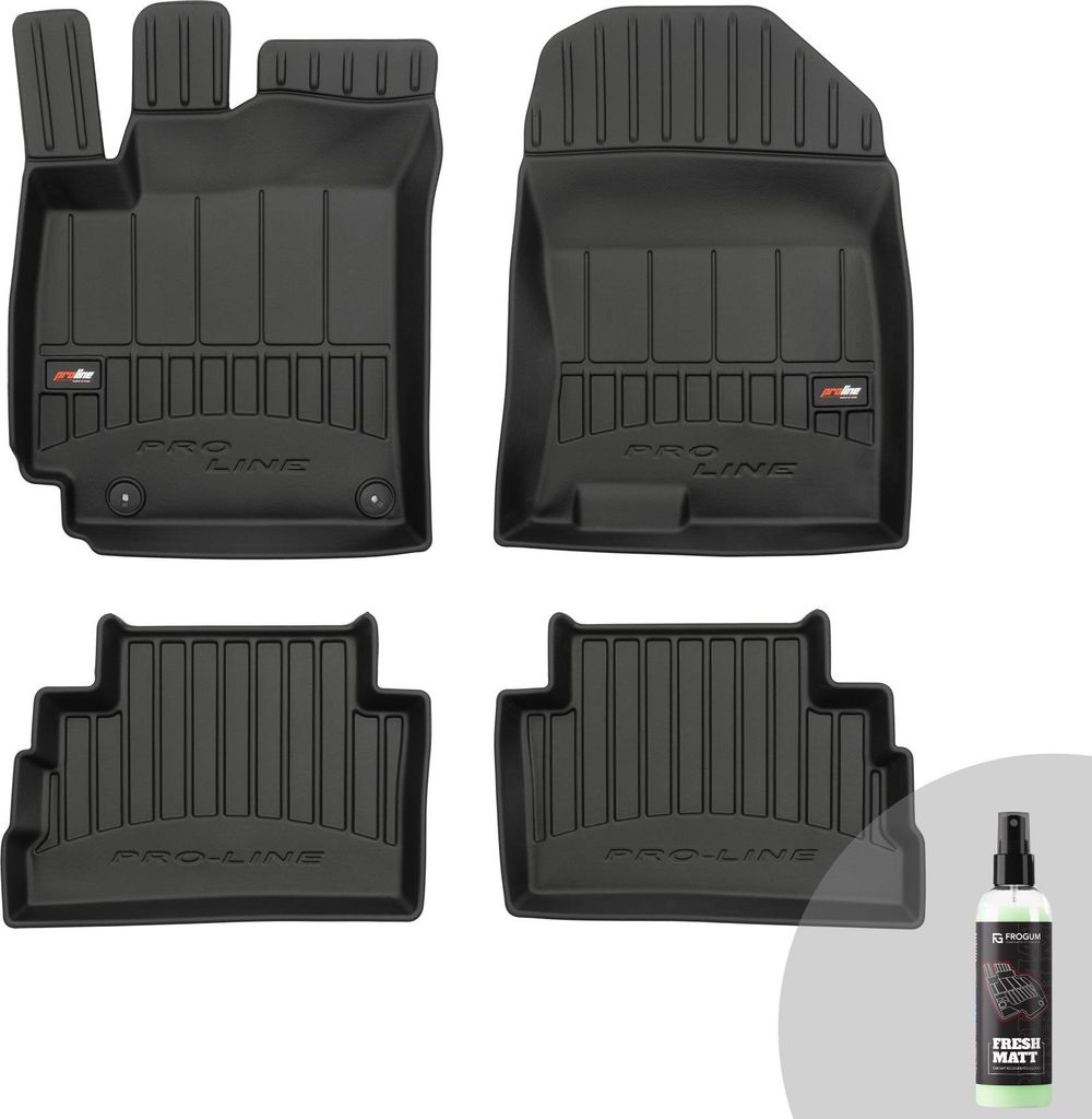 FROGUM ProLine 3D Gummimatten Exklusiven Auto Fußmatten Autofussmatten für Hyundai Kona ab 2017