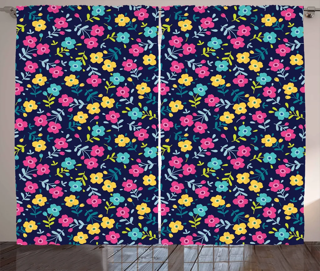 Tende Floreali Estive ABAKUHAUS 280x175 cm - Decorazione Soggiorno