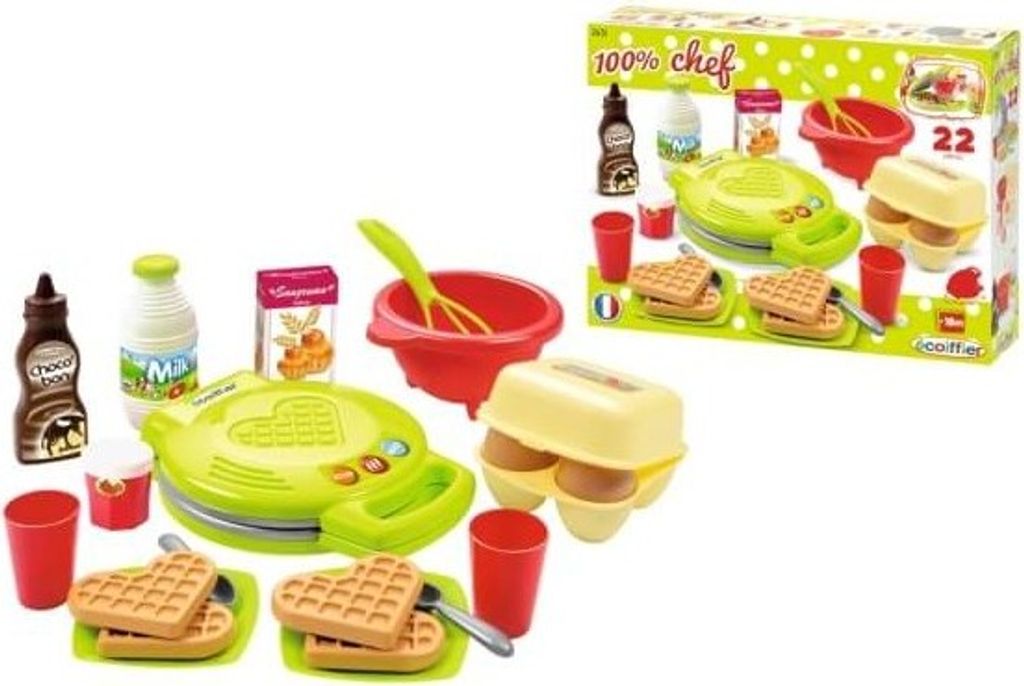 Ecoiffier 100% Chef Waffle Iron, 22dlg. Obrázok produktu 4