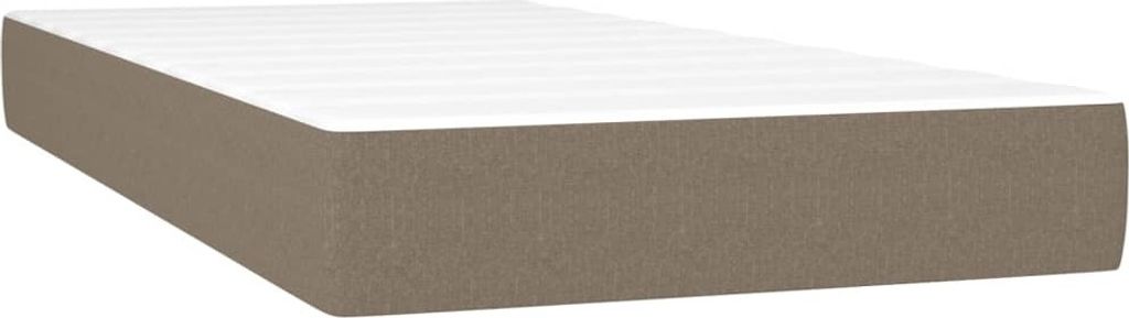 vidaXL Taschenfederkernmatratze Mittel Taupe 90x200x20 cm Stoff