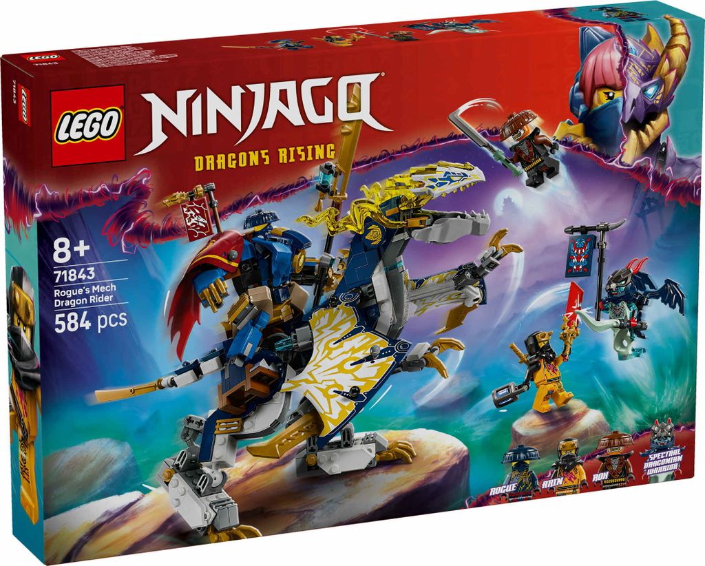 Lego Ninjago 71843 Rogueov Robotický Jazdec Na Draku Obrázok produktu 