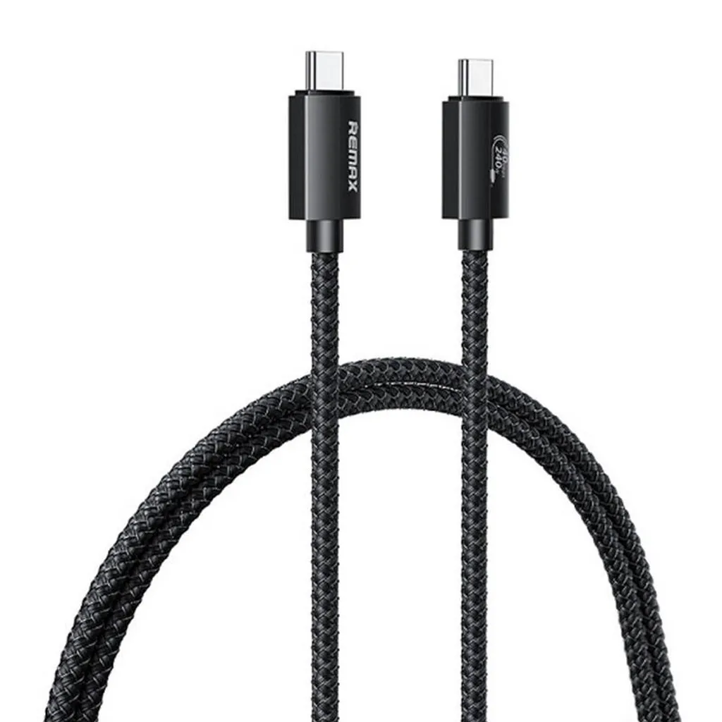 Câble de charge rapide USB-C USB4.0 Remax RC-C039 240W 1m coloris noir