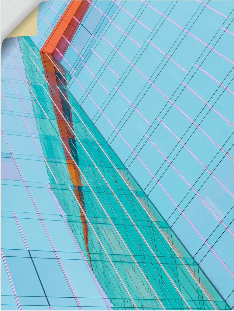 ARTland Wandbild, selbstklebend Red Lines Größe: 60x80 cm Produktbild 