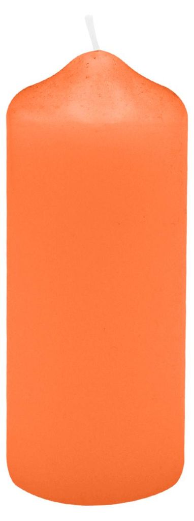 Spitzkopf Stumpen Kerzen Karotte Orange 12 x Ø 4 cm, 12 Stück (Neue Art.-Nr. 14403.34.012)