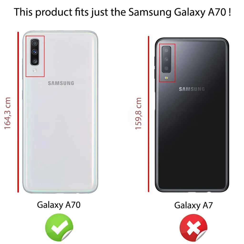 Custodia per cellulare NALIA per Samsung Galaxy A70, custodia protettiva in silicone trasparente - 4