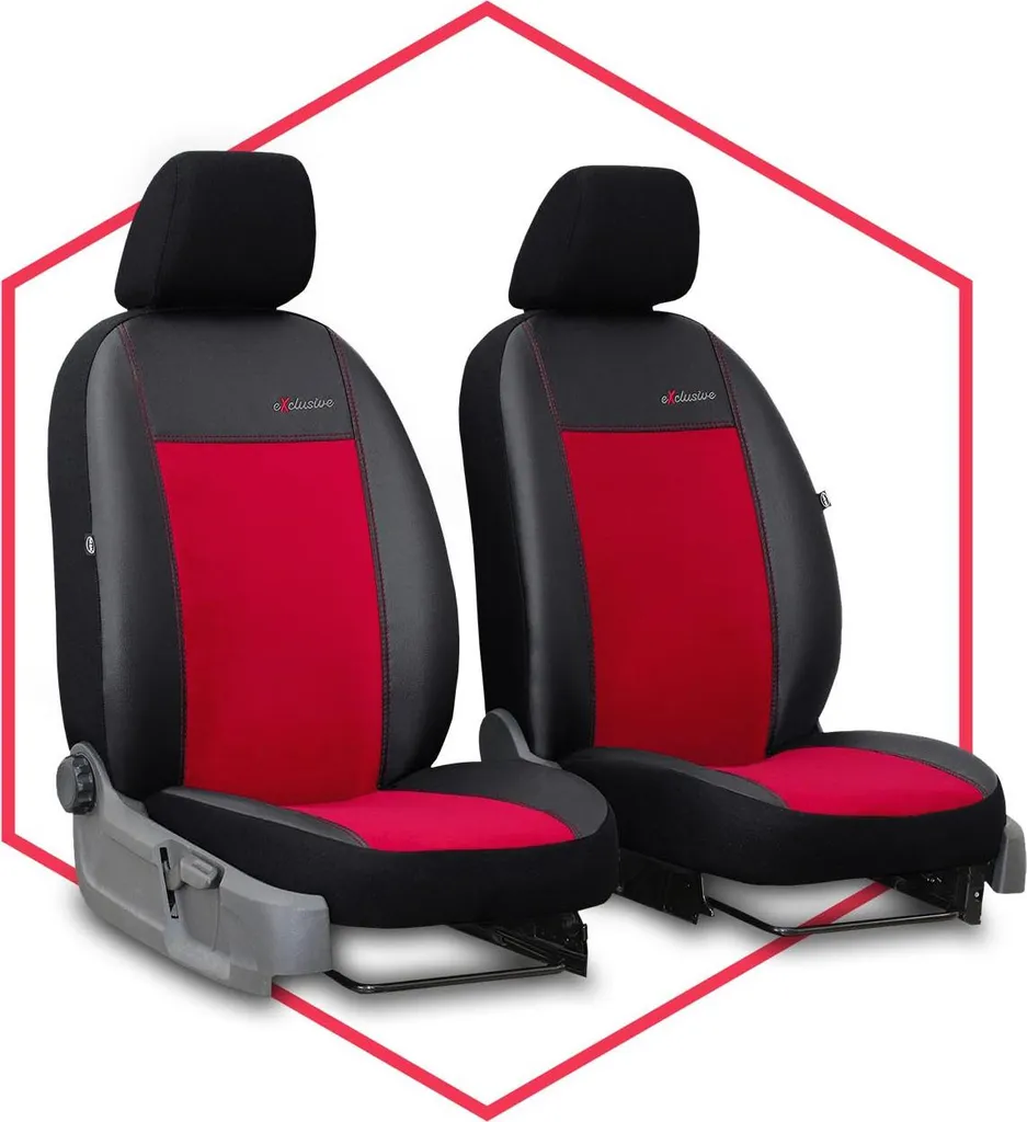 Coprisedili auto Coprisedili universali per Citroen Jumpy I Red 1+1 BUS - 11