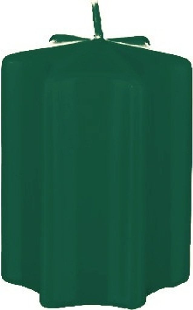 Sternkerzen Dunkelgrün 12 x 6 cm, 8 Stück