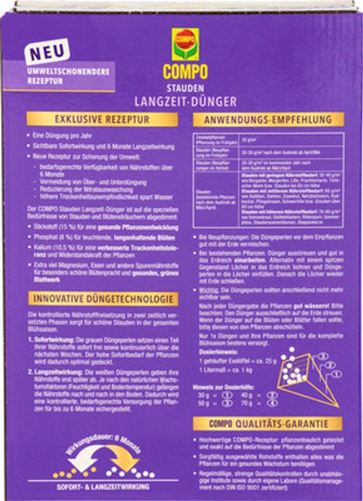 COMPO Stauden Langzeit-Dnger, 2 kg (60010099) Dnger