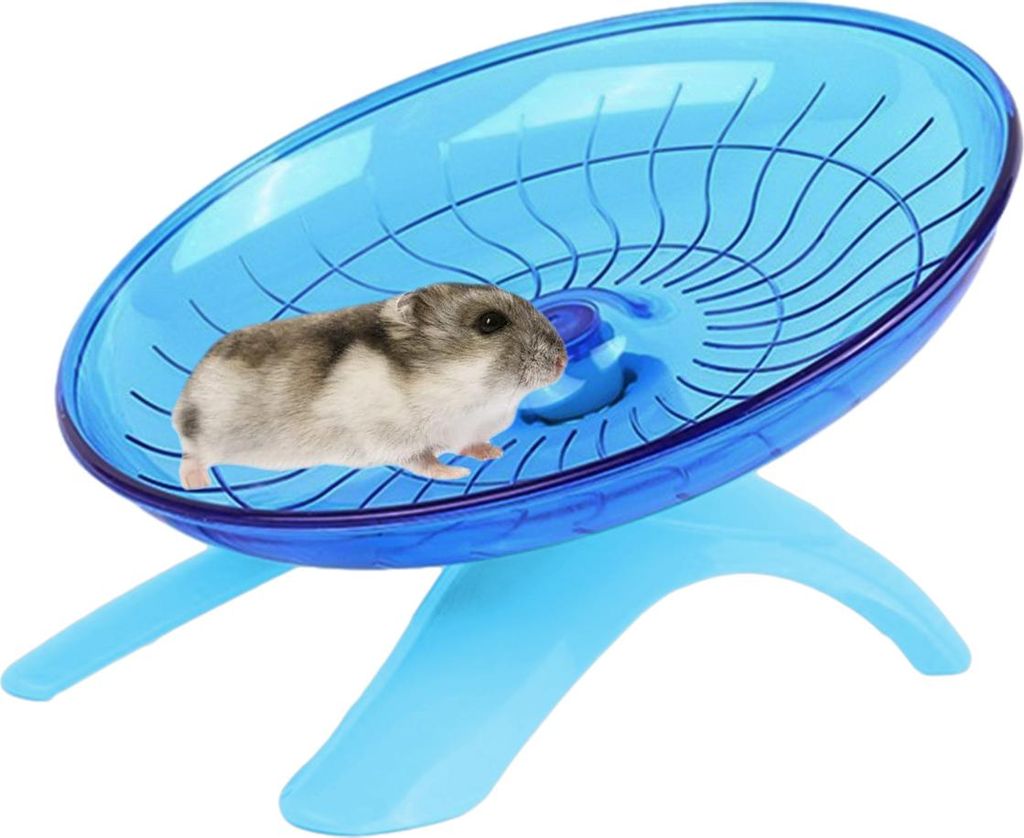 Hamster Flying Saucer Silent Running Exercise Wheel for Gerbil, Rat, Mouse, Igel Small Animals