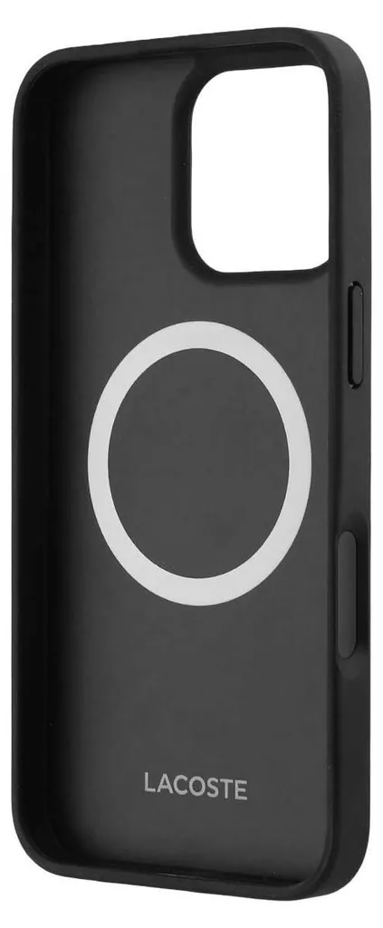 Coque iPhone 16 Pro Lacoste MagSafe Noir - Protection Monogram Premium - 3