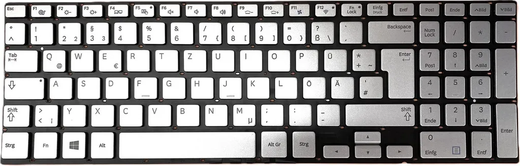 Clavier d'Ordinateur Portable pour Samsung NP770Z5E Argent Lumineux