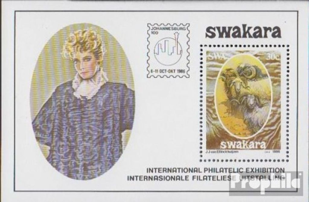 Briefmarken Namibia - Südwestafrika 1986 Mi Block7 (kompl.Ausg.) postfrisch Karakulpelzwirtschaft