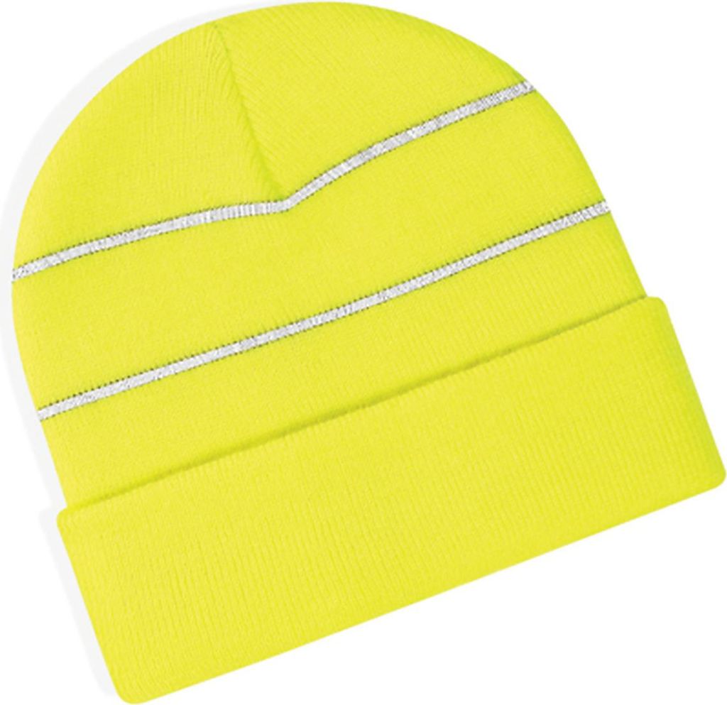 Beechfield B42 | Enhanced-Viz Beanie Wintermütze - Farbe: Fluorescent Yellow - Größe: One Size