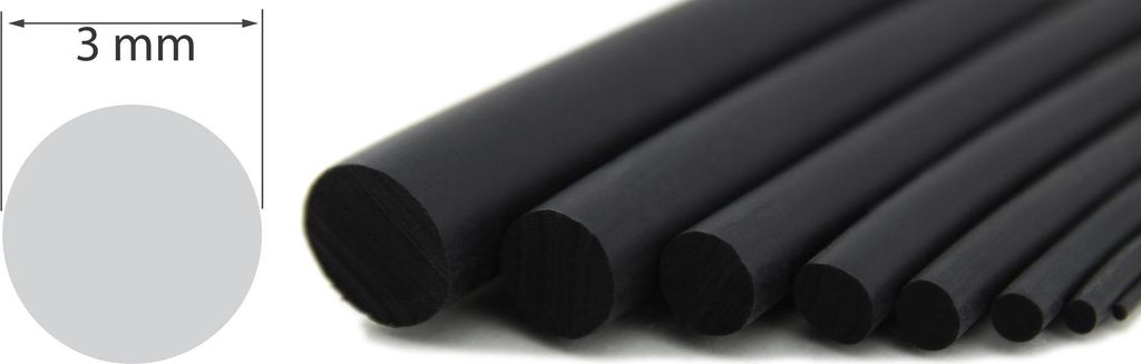 RS3-VG - Rundschnur 3 mm Rundschnüre EPDM Gummi Vollgummi