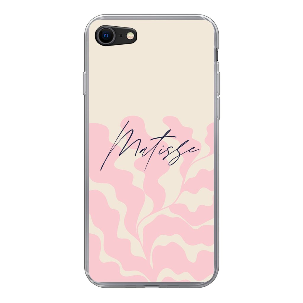 MuchoWow Handyhülle Schutzhülle Hülle für iPhone SE 2020 Matisse - Blume - Abstrakt Silikon Softcase Handy Hülle - Kartenbesitzer