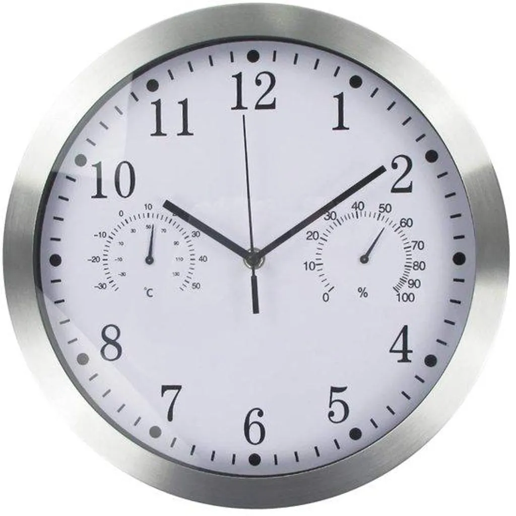 Pendule de salle de bain étanche avec indicateur de température et humidité