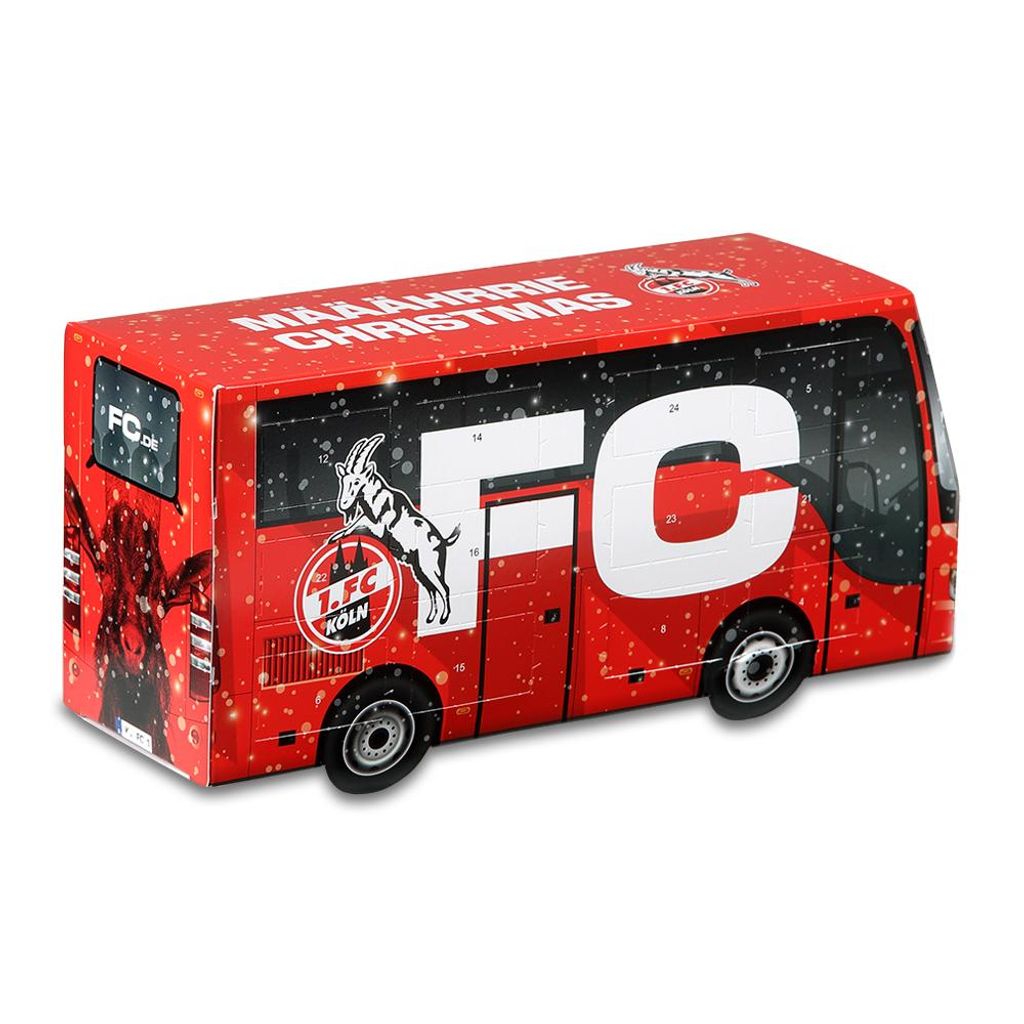 1. FC Köln Adventskalender "Mannschaftsbus" 3D Produktbild 