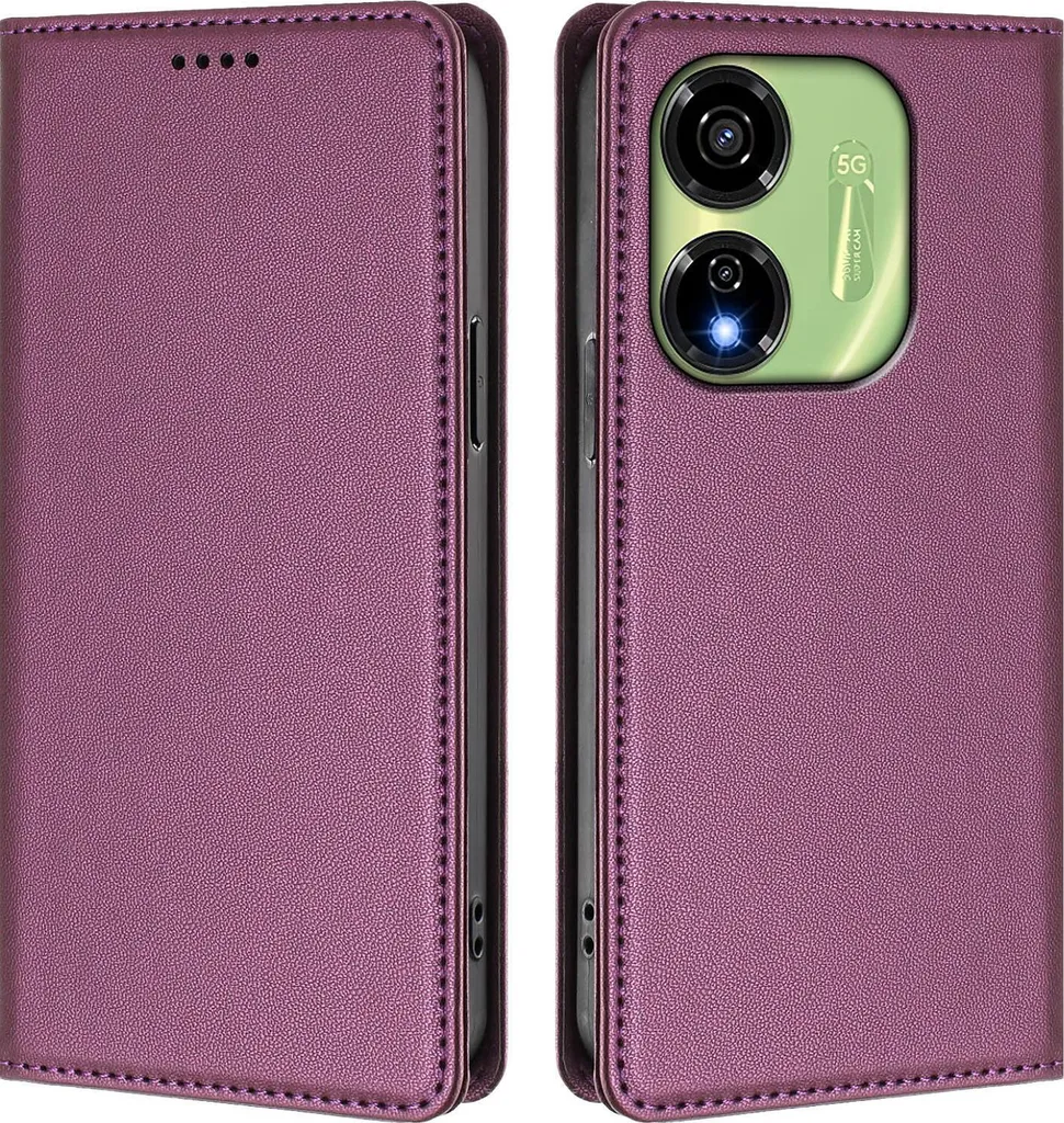 Custodia Magnetica itel P55 5G - Elegante Pelle Sintetica Viola