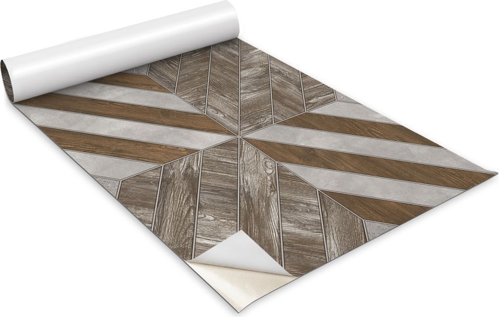 Selbstklebende Möbelfolie - Dekorationsfolie - Tischmöbel - Zuschneidbar - Schachbrettmuster Aus Holz - 100 x 50 cm