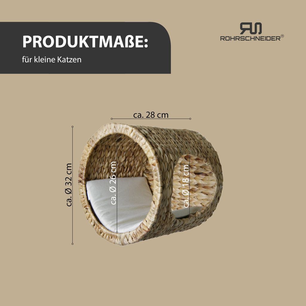 Rohrschneider Katzenhöhle Wandmontage | Wandhöhle Katze mit Produktbild 