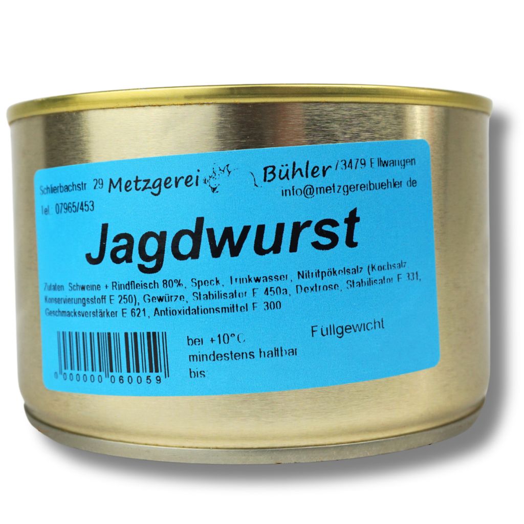 Deftige Jagdwurst Dosenwurst 200g Wurstkonserve | Metzgerei Produktbild 