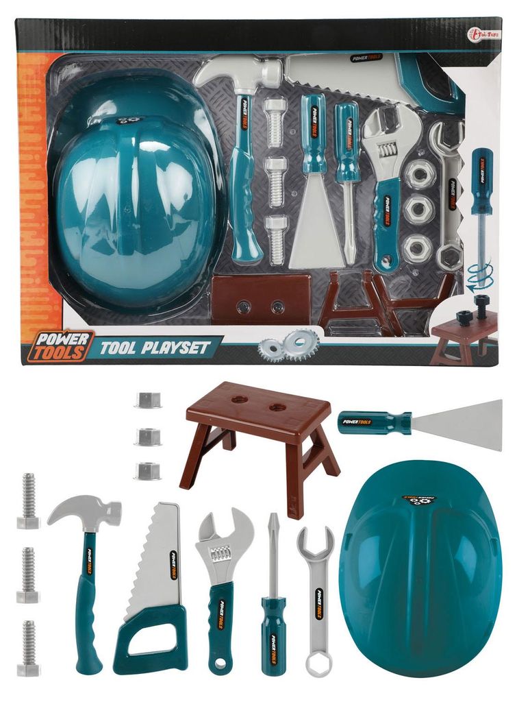 Toi-Toys - Power Tools - Werkzeugset mit Bauhelm Produktbild 