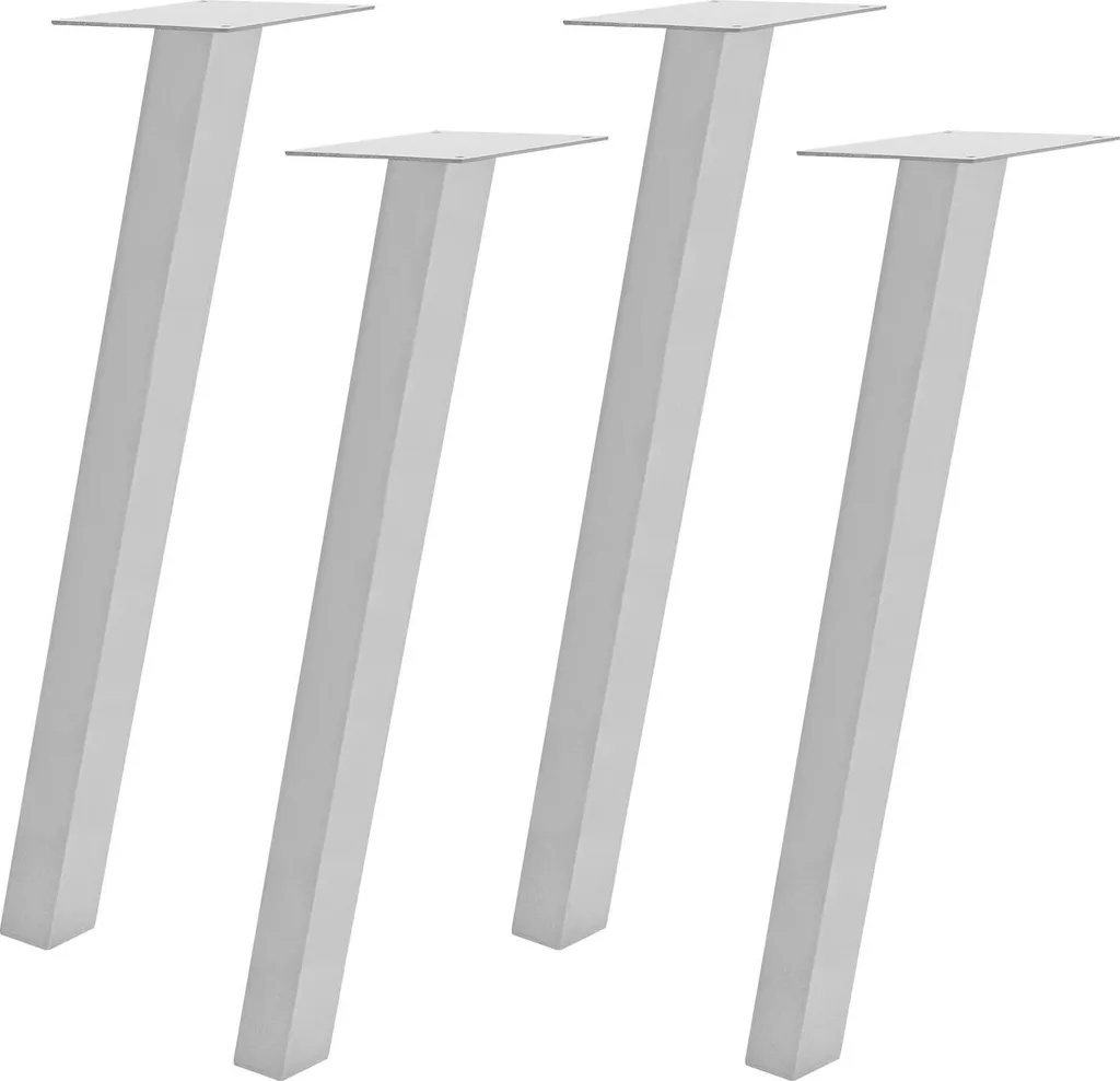 Pieds de table stables 200kg - Acier inoxydable or brossé anti-rouille