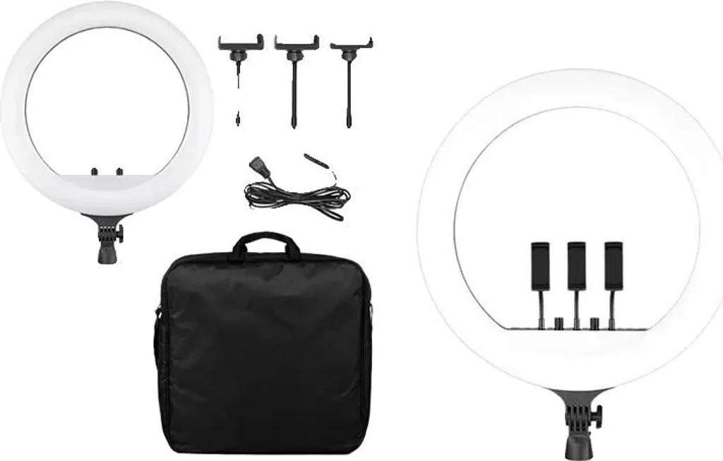 Luce Anulare 360° Dimmerabile - Ring Light Solo Testa per Video e Social