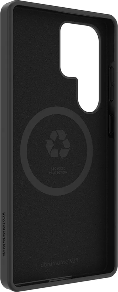 DBRAMANTE1928, Custodia MagSafe Galaxy S25 Ultra Monaco in materiale riciclato, nero