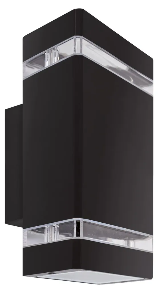 Applique murale LED IP54 étanche 2xGU10 noire design moderne extérieur