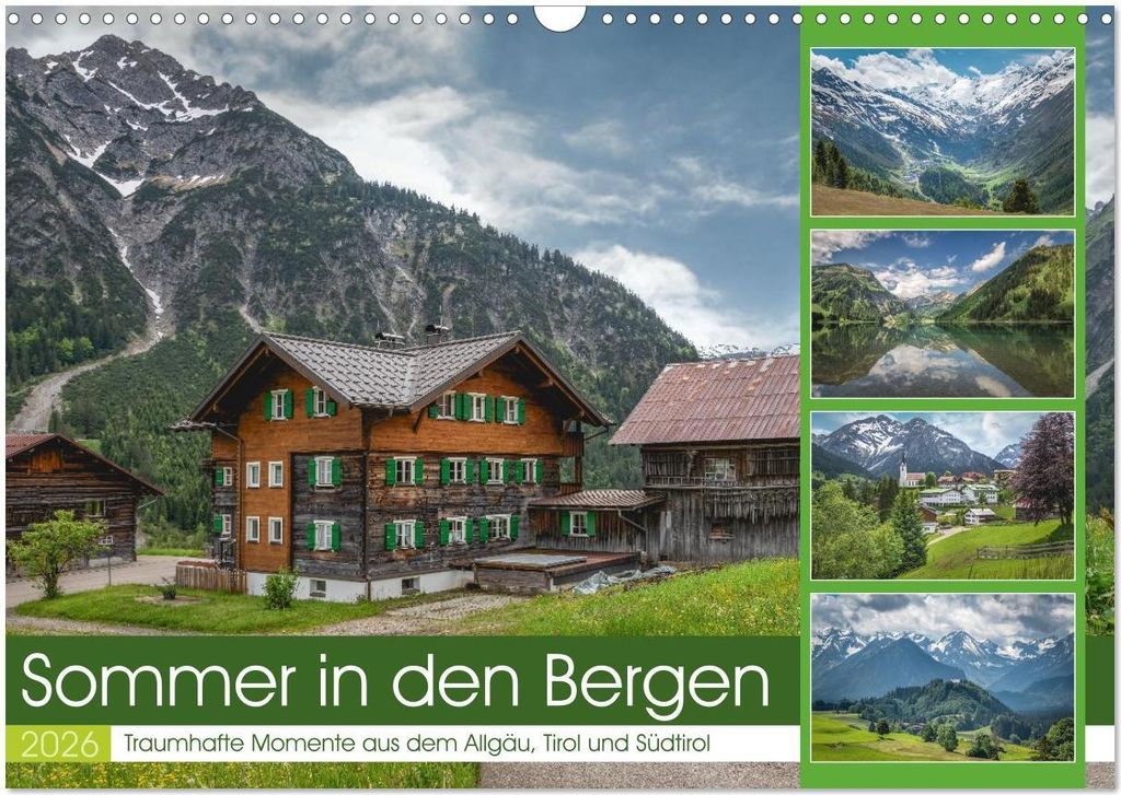 Sommer in den Bergen (Wandkalender 2026 DIN A3 quer), CALVENDO Monatskalender