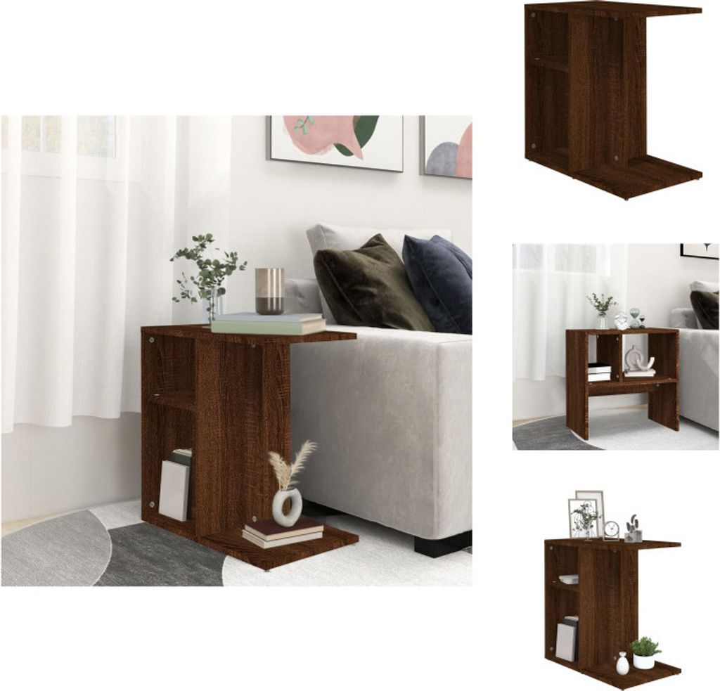 vidaXL Beistelltisch Braun Eichen-Optik 50x30x50 cm Holzwerkstoff - Beistelltische
