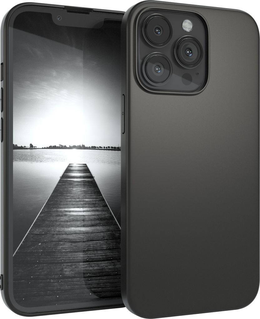 EAZY CASE Handyhülle Silikon Apple iPhone 13 Pro hoher Rand für Bildschirm & Kamera, Flexibles Silikon, extra dünn und leicht