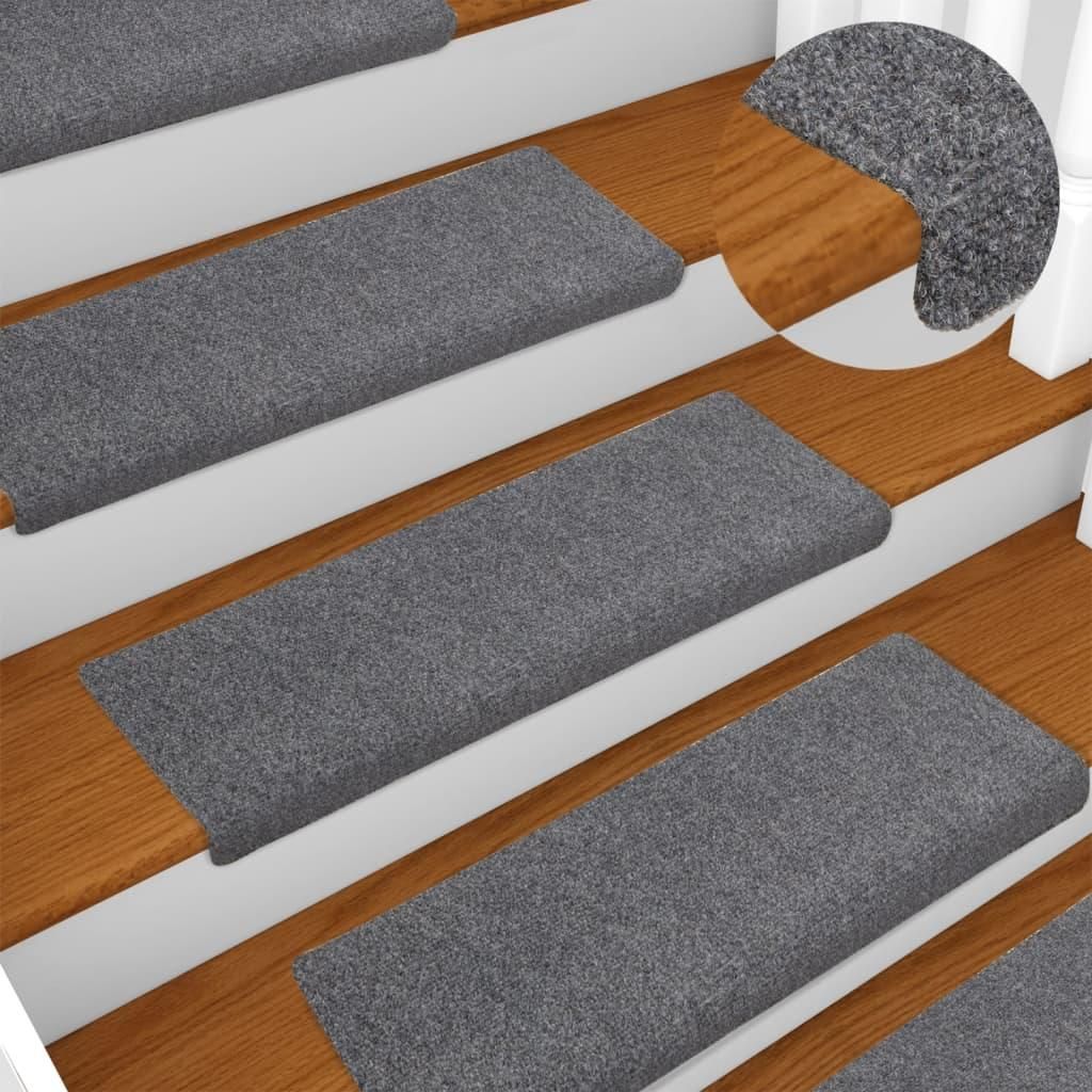 vidaXL Rohože na schody 15 Stk. Nadelvlies 65x21x4 cm Obrázok produktu 