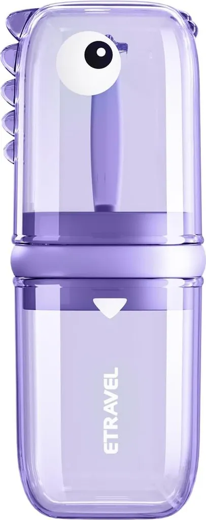 Porte-verre portable d'affaires et voyage enfant violet spécial dinosaure