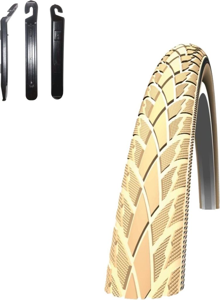 1 x Schwalbe Road Cruiser Creme Reflex Fahrradreifen Decke Produktbild 