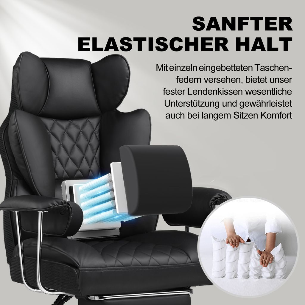 GTPLAYER Gaming Stuhl, Gamer Stuhl, Ergonomischer Bürostuhl Produktbild 2