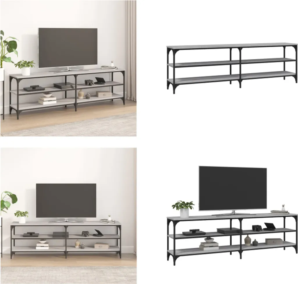 vidaXL Mobile TV grigio Sonoma 160x30x50 cm in legno - Mobile TV - Mobili TV - Porta TV - Mobili TV