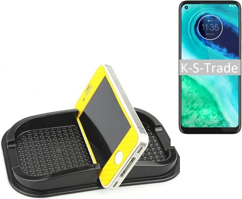 K-S-Trade Auto Anti Rutsch Matte Smartphone-Halter kompatibel mit Motorola G8 Haft Pad Armaturenbrett Handy-Halterung Silikon