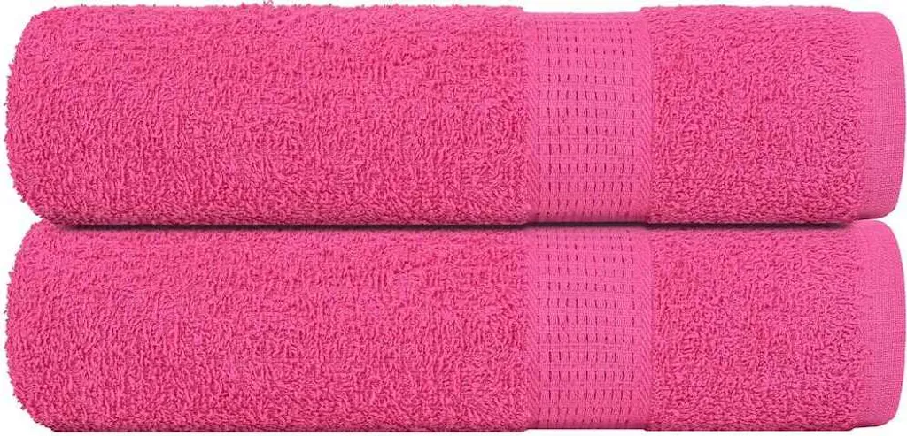 Set 2 Asciugamani FROGN Rosa 100x150 cm | Spugna Cotone 360 g/m² Prezzo