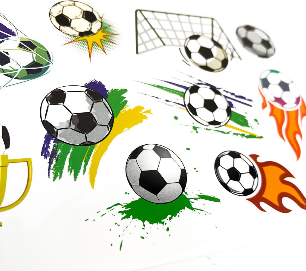 Kinder-Tattoos 24 Stück Fußball-Design – Temporäre Tattoos Für Geburtstag & Partys