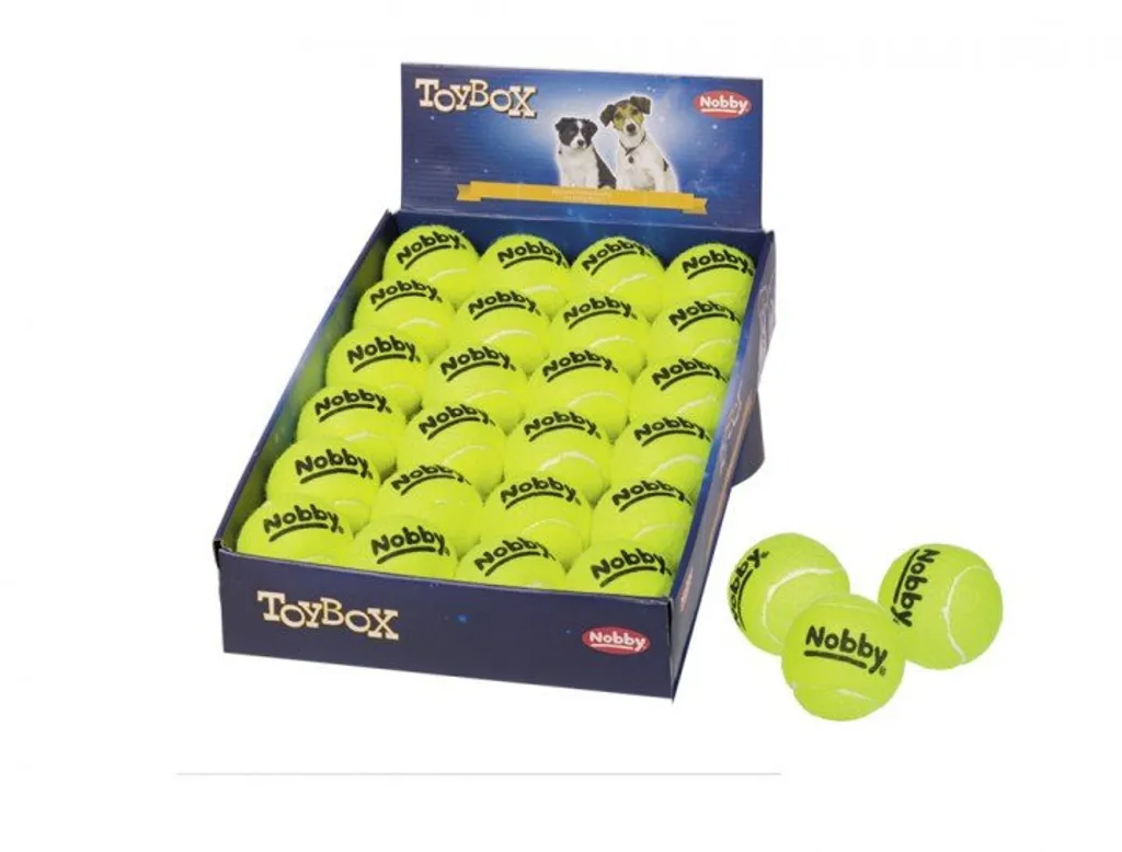 Offerta Display 24x Nobby Pallina Tennis 6,5 cm - Prezzo Stock Ingrosso
