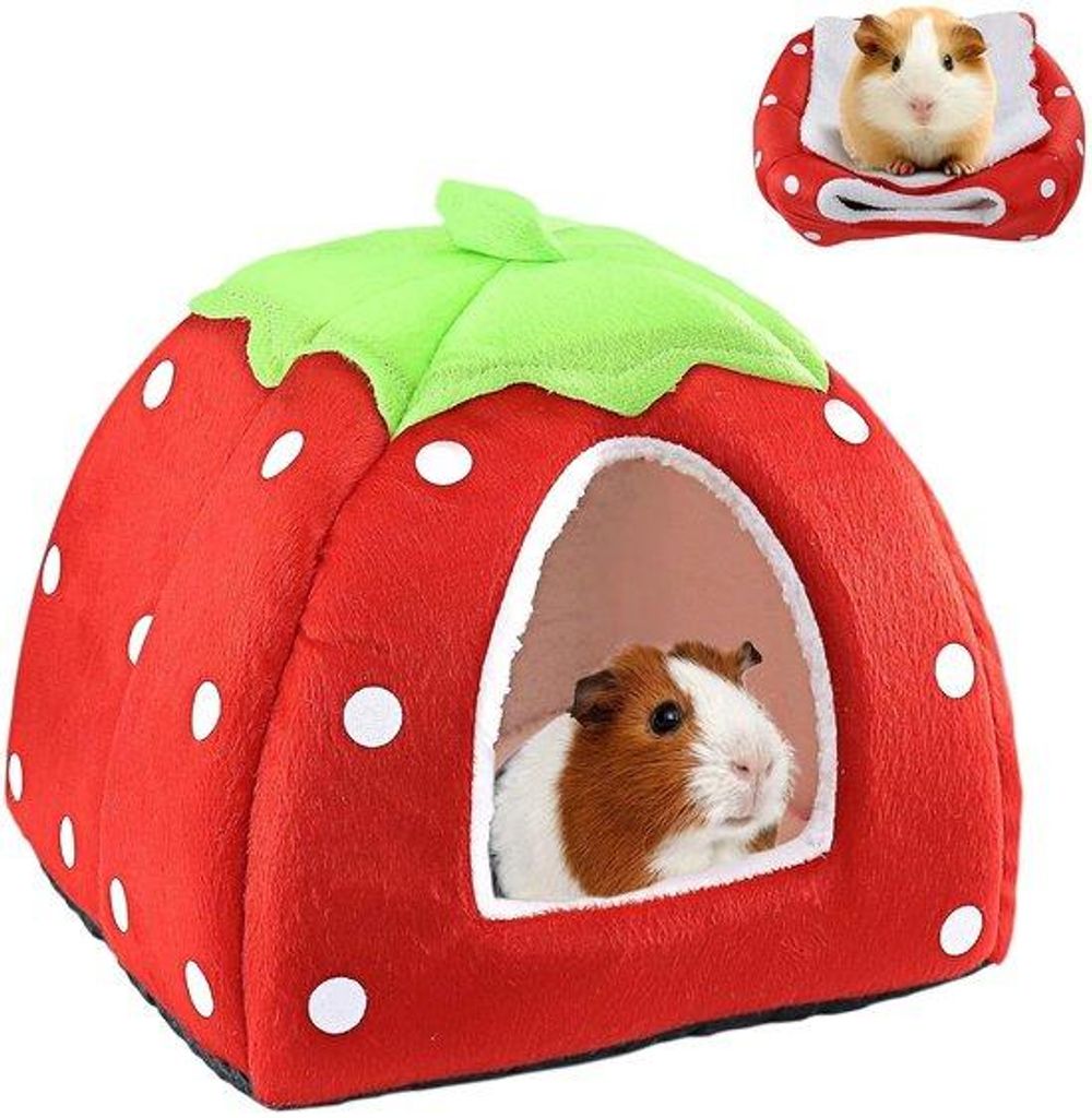 Häuschen für Kaninchen - Erdbeerpflaume - Bequem und vielseitig - 1 Stück - 25 cm