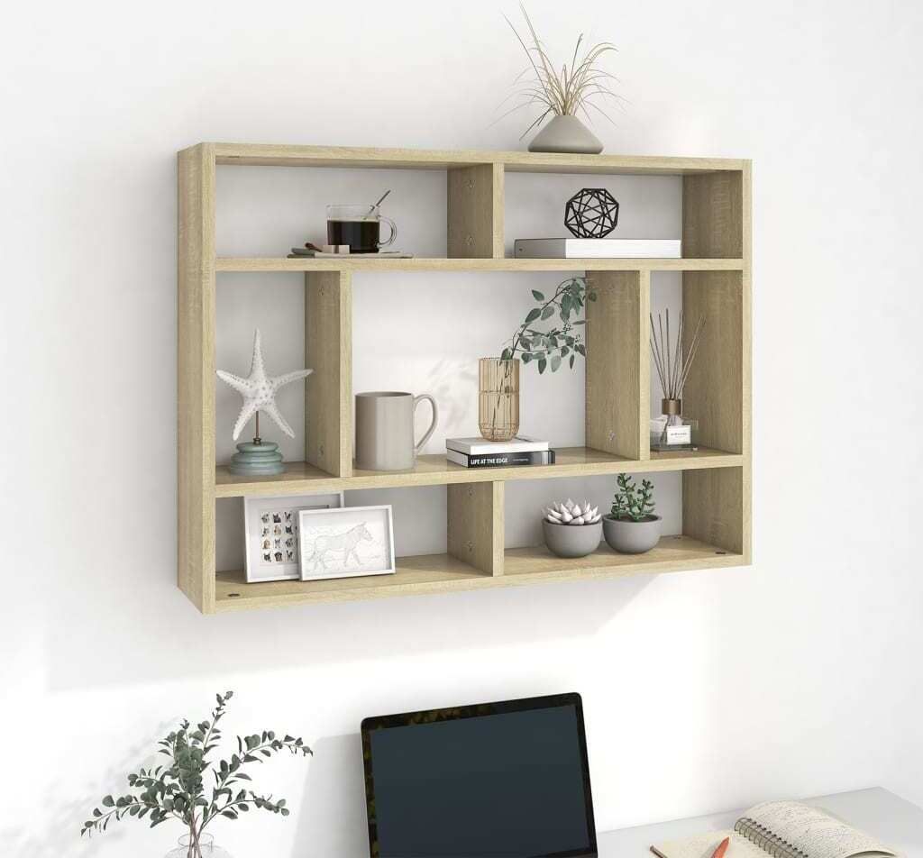 vidaXL Scaffale a muro rovere Sonoma 75x16x55 cm materiale Immagine del prodotto 