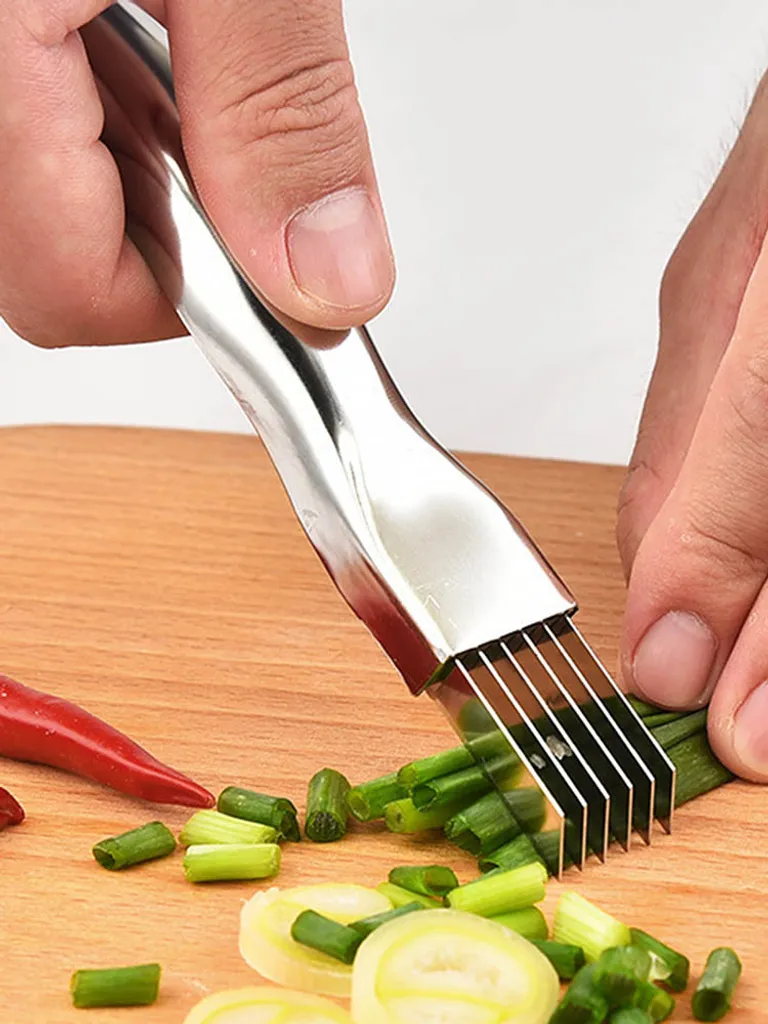 2 Stück Zwiebelhalter Edelstahl - Gemüseschneider Mit Silikongriff | Sicherer Zwiebelschneider Für Küche