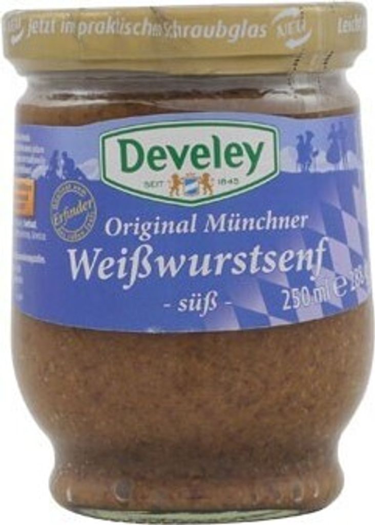 Develey Original Münchner Weißwurst Senf Glas - 250ml Produktbild 