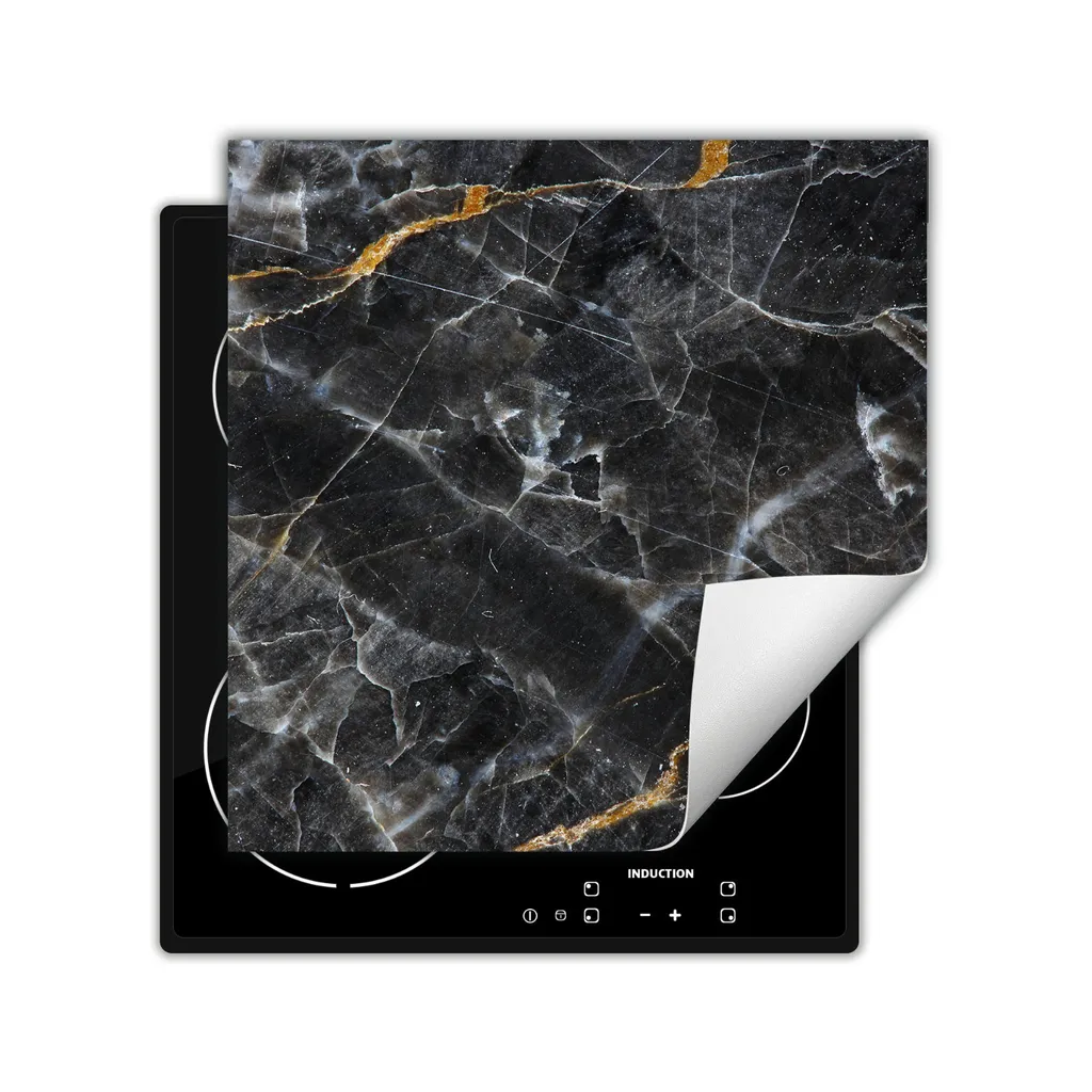Copertura Piano Cottura Marmo Nero 50x52 - Protezione Antiscivolo - 4