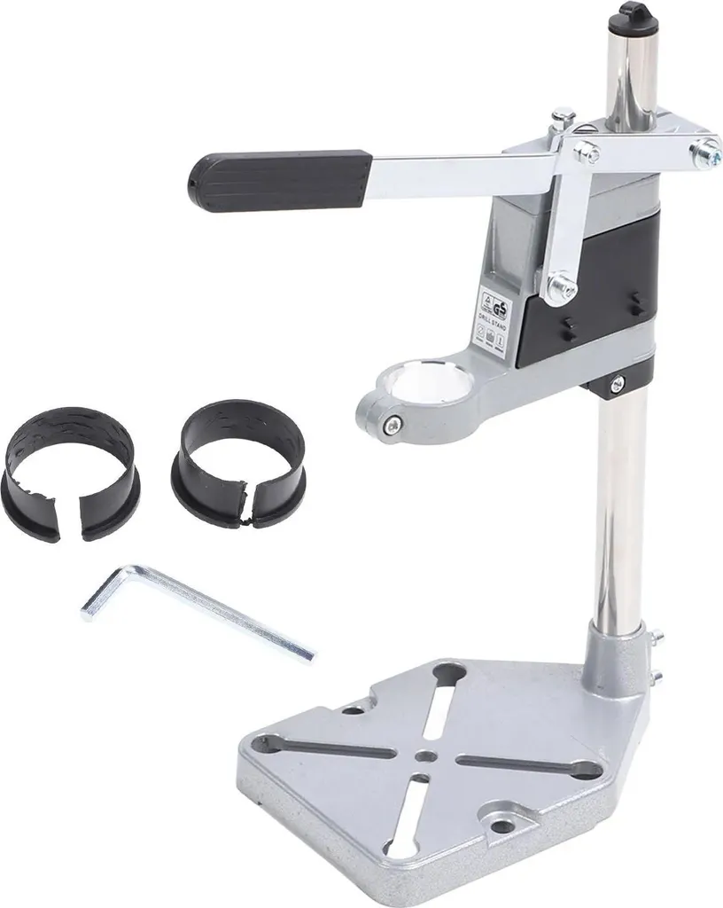 Support de perçage réglable en hauteur alliage aluminium finition blanche