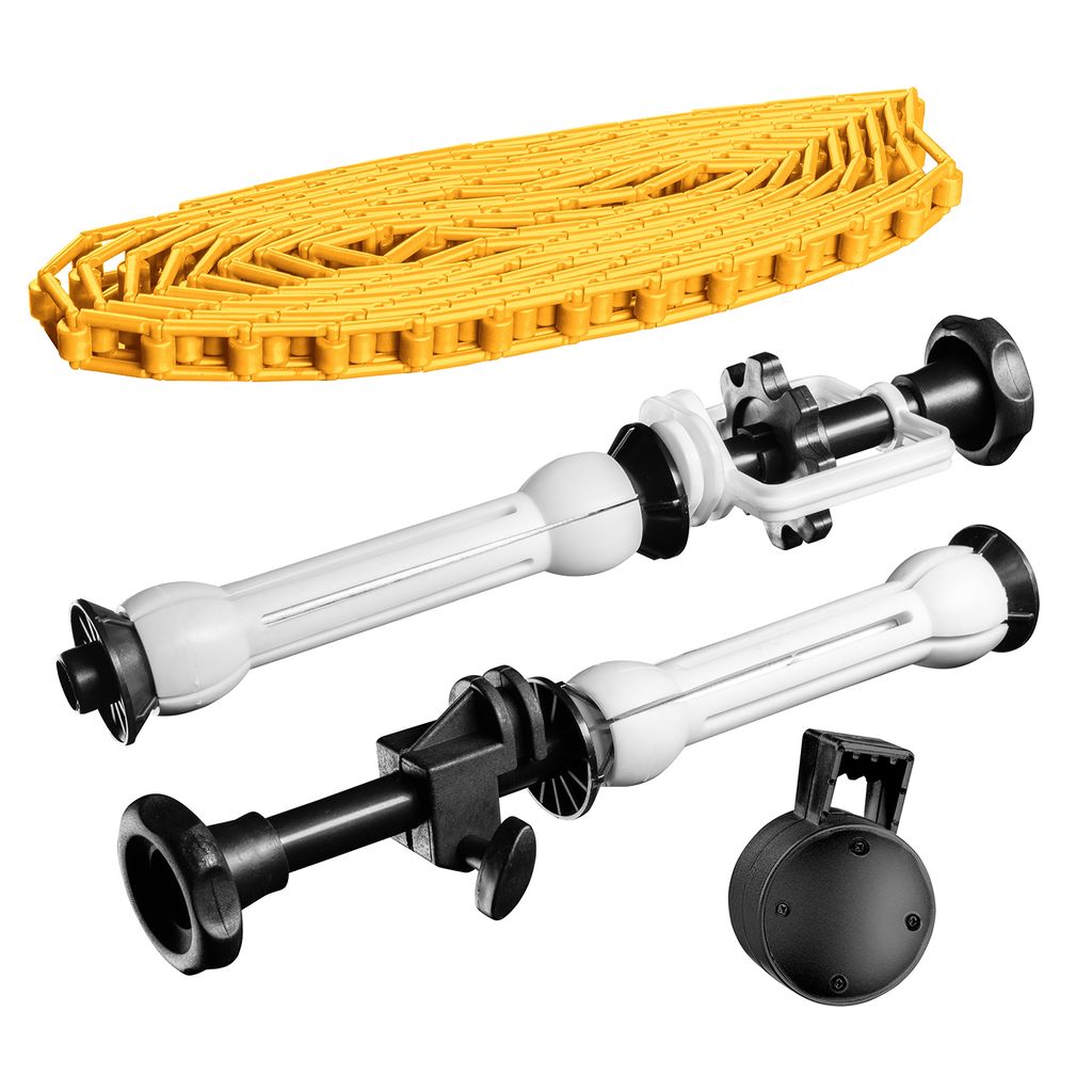 Walimex Hintergrundexpan mit Kette und Gewicht 320 x 130 x 85 mm, Farbe orange, für Pappkerne 45-78 mm, max. Traglast 6 kg