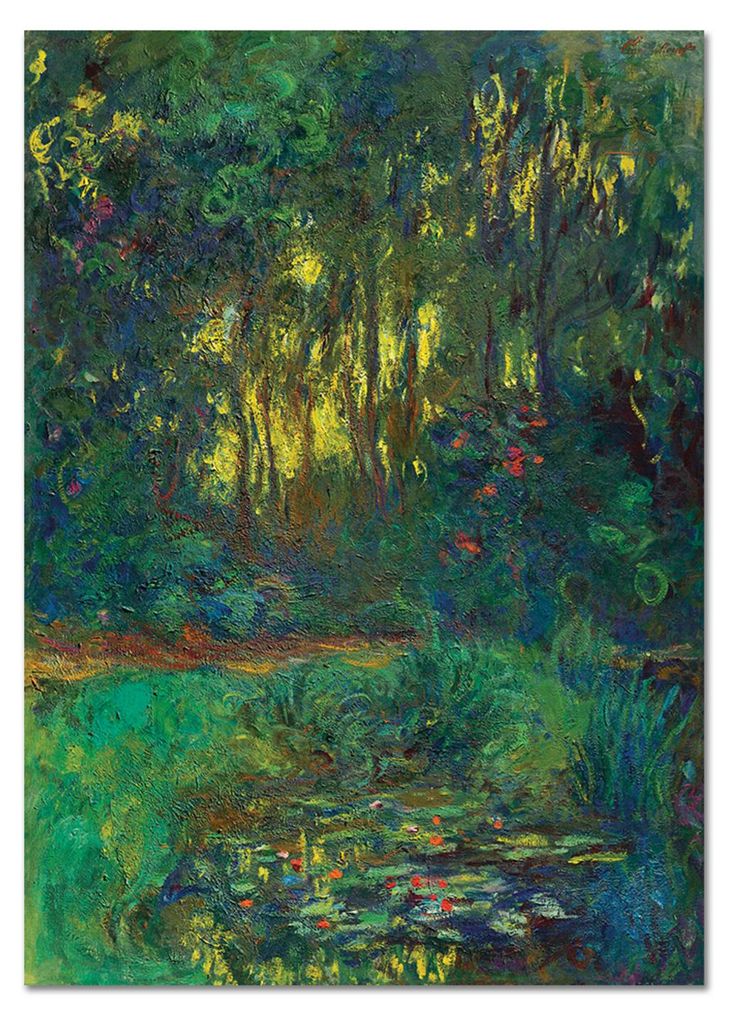 Giallobus - Wald und Blumen - Claude Monet - 100L x 140B cm - Bild - Acrylglas